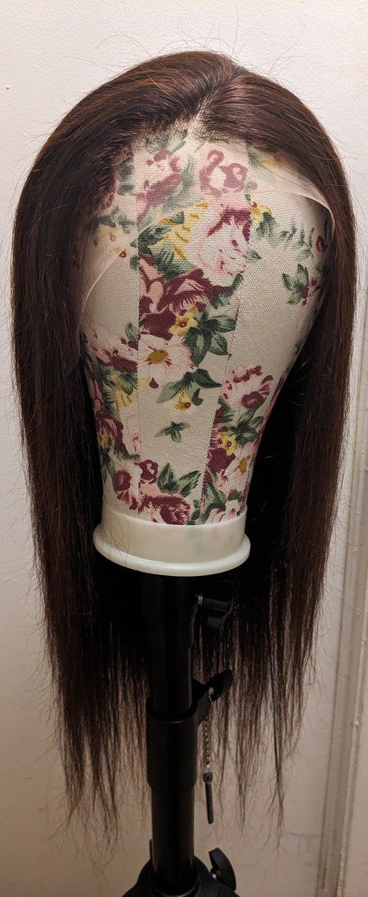 18 Inch. COLOR:Brown. 13×4 (HD Lace) 100% Human Hair. 150% Density