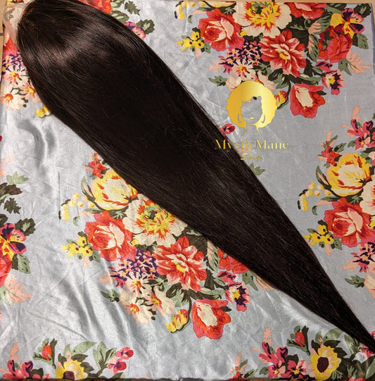 20 Inch. Straight 100% Human 360 (HD Lace) Wig. COLOR:#2/Natural Black. 150% Density