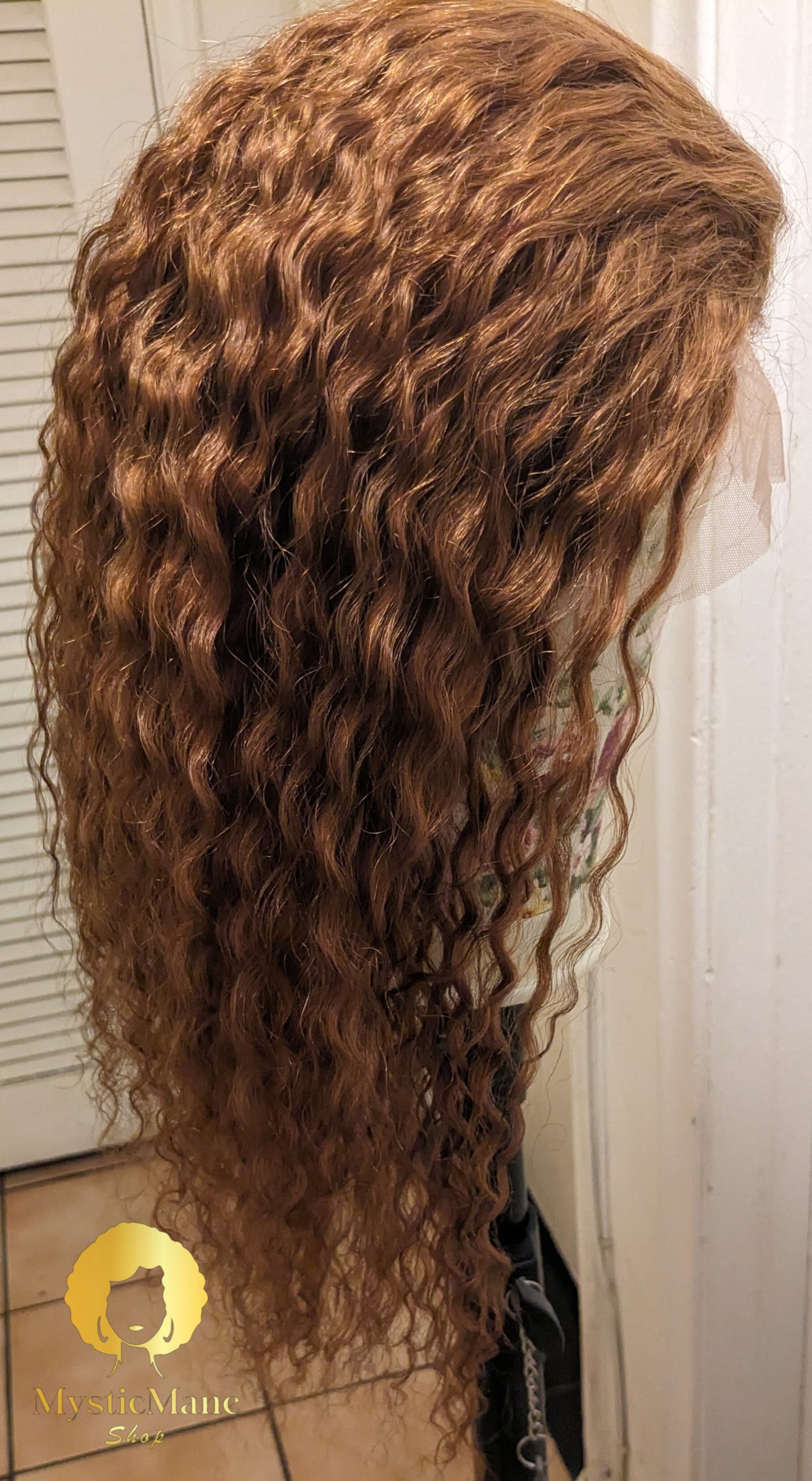 22 Inch Water Wavy Wig (360 HD Lace). 100% Human Hair. COLOR:Golden Blonde Piano. 150% Density